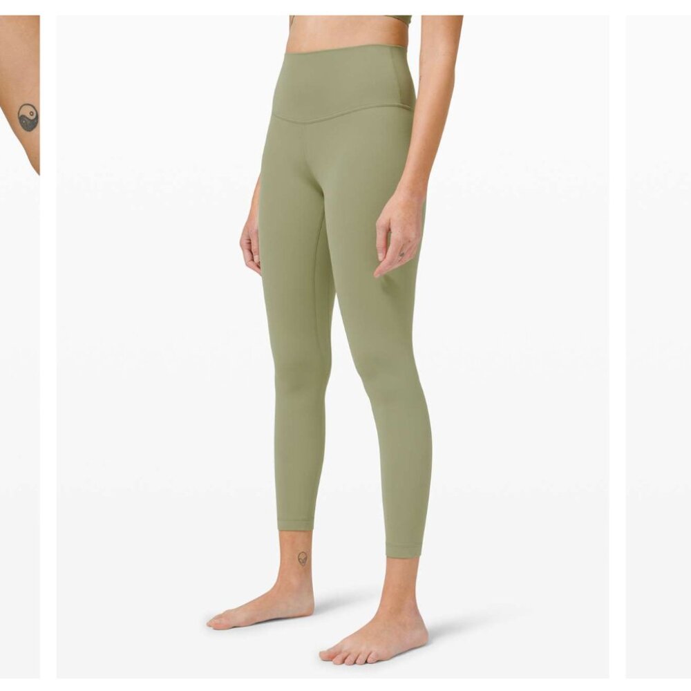 Lululemon Like New Align High Rise Pant 25" in Rosemary Green - Size 20